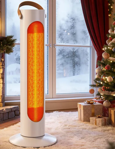 Calentadores de exterior para patio con 4 modos, calefacción 1S de 350 pies cuadrados, calentador eléctrico de cerámica PTC de 1500 W para uso en