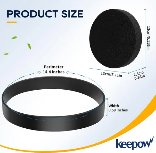 Miniatura 6 de KEEPOW Correa y filtro de vacío compatibles con Bissell CleanView Rewind modelos de aspiradora vertical sin bolsa