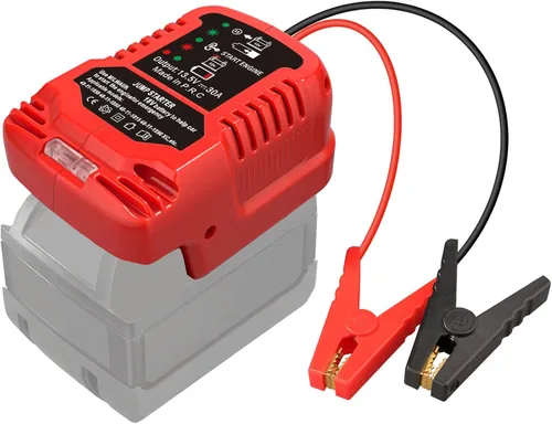 Miniatura 10 de Adaptador de arrancador de batería para auto para baterías Craftsman 20V V20, arrancador de batería de auto calibre 11, cables de refuerzo de auto
