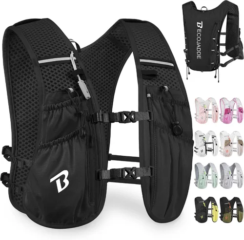 Miniatura 33 de BECOJADDE Chaleco de Hidratación Mochila para Correr para Hombres Mujeres, Mochila de Hidratación Ligera de 5L para Correr, Chaleco de Hidratación
