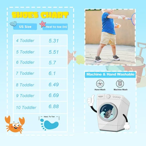 Miniatura 6 de JOINFREE Zapatos de agua para niños y niñas, transpirables, Qucik Dry Sport Playa, sandalias ligeras y flexibles