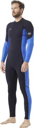 Hevto - Traje de neopreno para hombre, 3/2 mm, con cremallera delantera y trasera, para aguas frías, para surf, natación, buceo