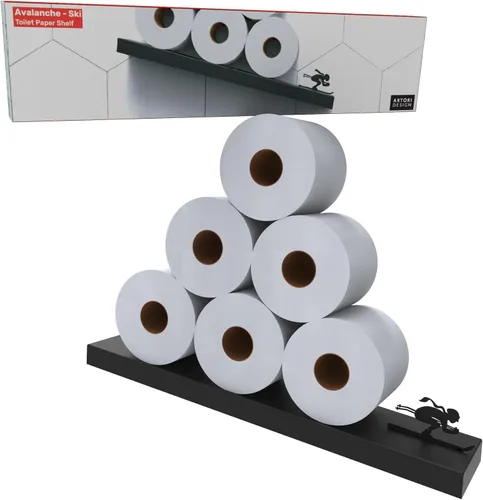 Miniatura 10 de Artori Estante Flotante de Almacenamiento para Papel Higiénico - Decoraciones de Pared de Baño, Soporte de Papel Higiénico de Pared Inclinado