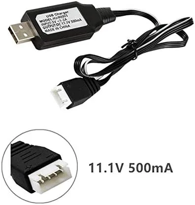 Miniatura 5 de CBB Batería de litio de 11.1 V 1300 mAh para avión Wltoys XK X450 RC Avión de ala fija, paquete de 2 con cargador USB