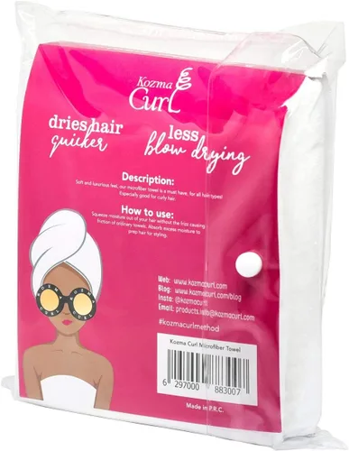 Miniatura 2 de Toalla de microfibra grande 20 x 37 pulgadas Toalla de microfibra antiencrespamiento para cabello rizado Turbante absorbente súper suave