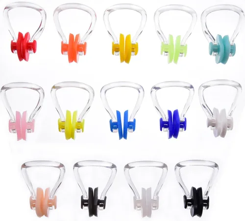 Miniatura 7 de SATINIOR Tapones nasales para natación, clip de nariz, tapón de silicona para natación, surf, protector impermeable para natación y entrenamiento