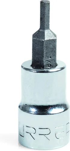 Urrea 4990-5/32 Punta hexagonal de 3/8 pulgadas, enchufe cromado de 5/32 pulgadas