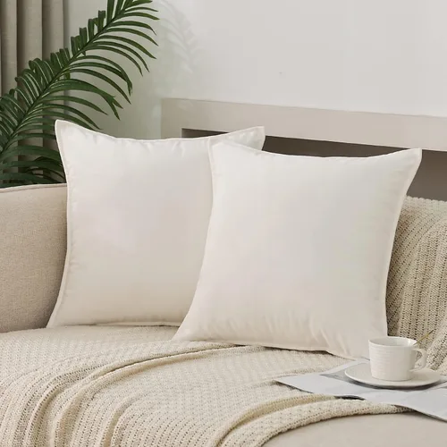 Miniatura 20 de JIAHANNHA Fundas de Almohadas Decorativas de Terciopelo Morado Paquete de 2 Primavera Decorativas Suaves para Sofá Cama Sala de Estar Oficina 18×18