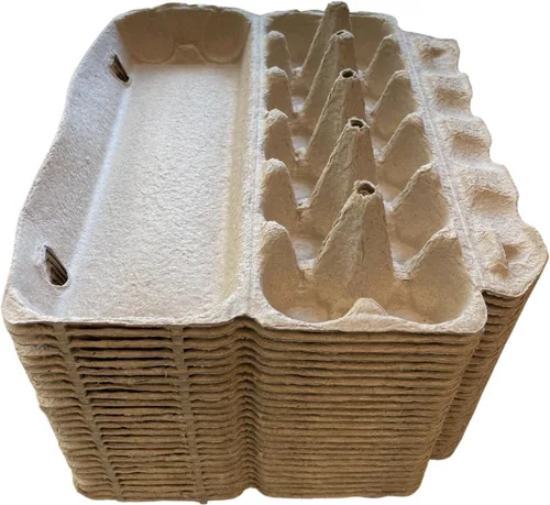Los cartones de huevos de pulpa natural sostienen de forma segura una docena de huevos o para usar para manualidades o vender sus huevos grandes (6
