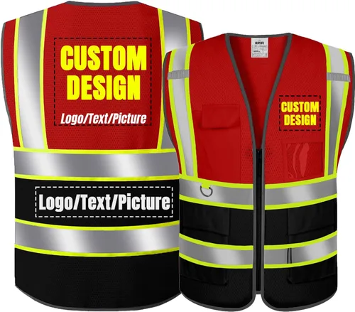 Miniatura 38 de BeautyWill Chaleco de Seguridad con Logo Personalizado Clase 2 Chaleco Reflectante de Alta Visibilidad Chaleco de Construcción Transpirable