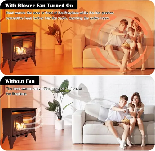 Miniatura 6 de Hiorucet Kit de ventilador de chimenea PBAR-2427 variable de velocidad para estufa sin ventilación de hogar agradable o estufas de leña, GHP Group
