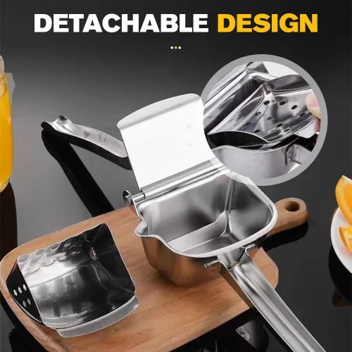 Miniatura 7 de Extractor de jugo de fruta fresca, exprimidor manual 2026 con agarre ergonómico, exprimidor de limón resistente de aleación de aluminio para limón