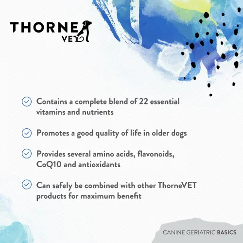 Miniatura 4 de ThorneVET Canine Geriatric Basics - Fórmula multivitamínica/polvo mineral para perros mayores que apoya la cognición, articulaciones y ojos