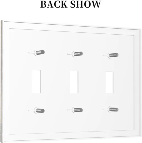 Miniatura 689 de Placa Decorativa de Pared de Granja Rústica con Cuerno de Madera para Puerta de Granero 1 Banda Duplex Cubiertas de Toma Eléctrica Soltera
