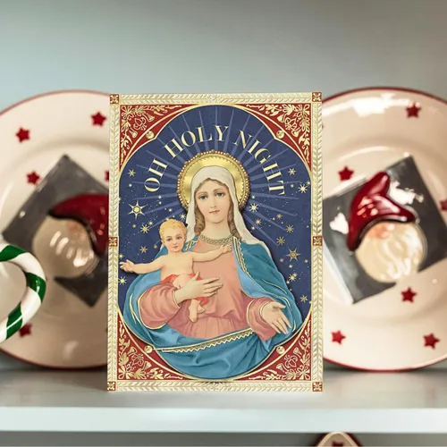 Miniatura 4 de Punch Studio Oh Holy Night Mary - Tarjetas dimensionales en caja con 12 tarjetas adornadas y sobres (57749)