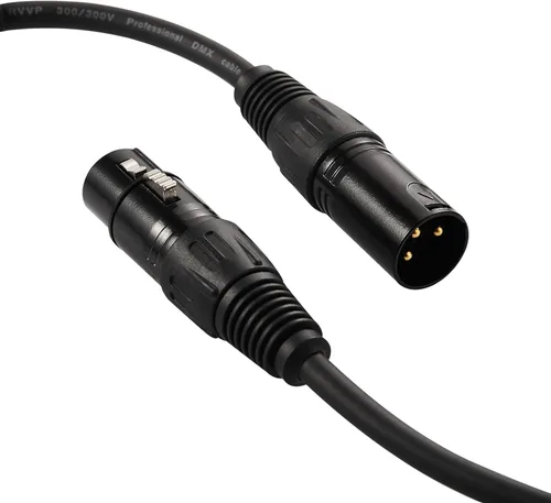 Miniatura 2 de MFL. Adaptador DMX de 3 pines a 5 pines (3 pines macho a 5 pines hembra) Señal XLR DMX cable de 3 pines a 5 pines para micrófono de iluminación