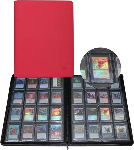 Miniatura 9 de GrinOwl - Carpeta de carga superior de 16 bolsillos, capacidad para 640 cargadores superiores, carpeta de tarjetas grande con fundas para tarjetas