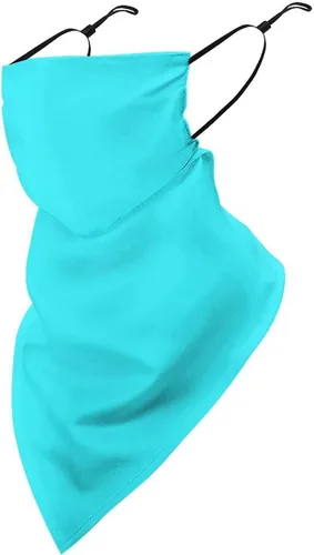 Miniatura 22 de Bufanda de protección solar UV, bufanda triangular reutilizable con lazo para las orejas
