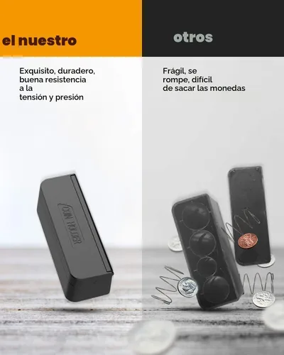 Miniatura 3 de JOYTUTUS Soporte para monedas para organizador de cambios de automóvil, almacenamiento universal, dispensador de dinero para la mayoría de los Negro
