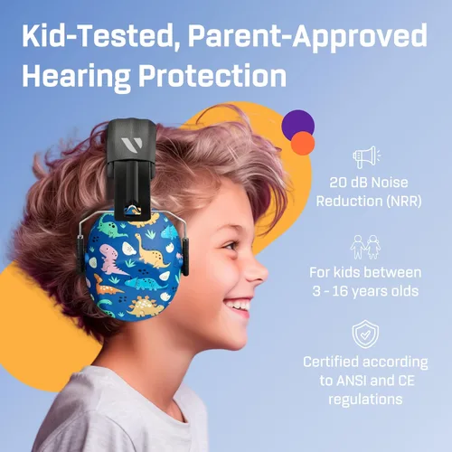 Miniatura 2 de Vanderfields - Protectores de oídos para niños, orejeras con cancelación de ruido, auriculares para niños, autismo, niños pequeños, niños Club