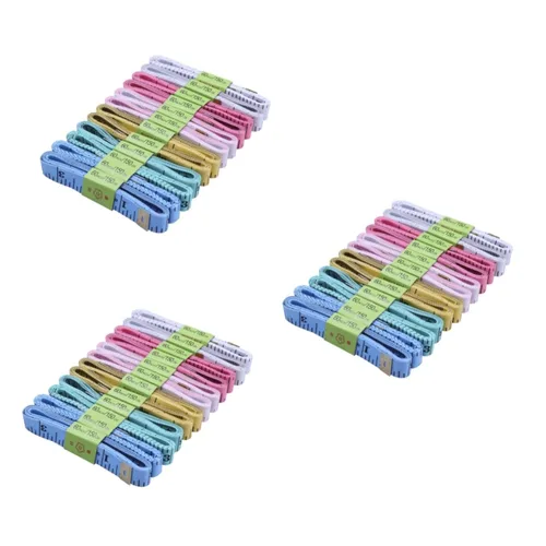 NUOBESTY Sets m Cinta métrica a medida Cinta métrica retráctil de plástico flexible para coser manualidades y uso escolar Resistente a la sal ácida