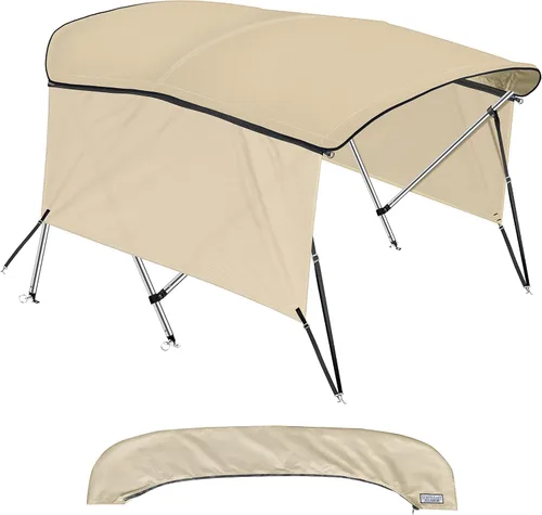 KNOX Bimini tops universales de 3 arcos para paredes laterales, postes de soporte, lona marina 900D a prueba de decoloración, funda de Arena