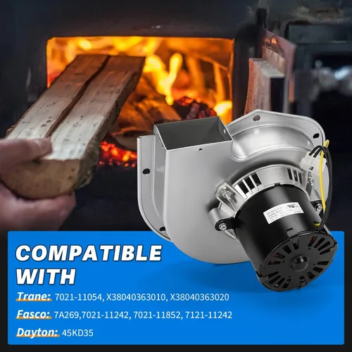 Miniatura 2 de Motor de soplador inductor de tiro A269 compatible con motores Dayton 45KD35, Fasco 7021-11242,7021-11852,7121-11242, Trane 7021-11054, X38040363010