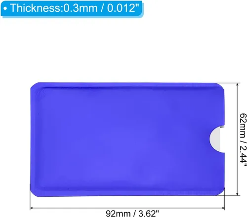 Miniatura 12 de PATIKIL Mangas de bloqueo RFID, fundas de aluminio para prevención de robo de identidad, fundas protectoras seguras para tarjetas de crédito, Negro