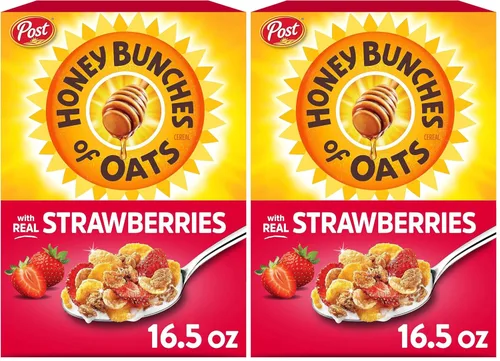 Miniatura 17 de Post Honey Bunches of Oats Cereal de desayuno de vainilla, cereal de vainilla con racimos de avena y granola, caja de 18 onzas (paquete de 2)