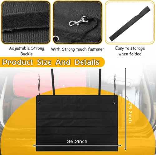 Miniatura 2 de Tinideya - Protector de parachoques trasero grande para autos, 36 x 25 pulgadas, protector de parachoques plegable, manta protectora para perros