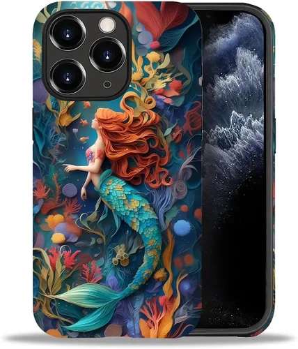 Miniatura 21 de DAIZAG Funda compatible con iPhone 11, hermoso color arena, patrón completo, carcasa rígida híbrida de plástico TPU + funda de protección