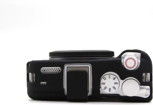 Miniatura 2 de Funda para cámara R50 V, textura premium de cuerpo completo de silicona suave funda protectora para Canon Eos R50 V R50V (negro)
