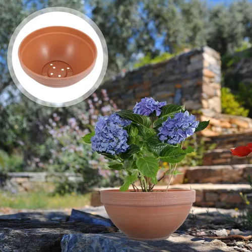 Miniatura 8 de Yardwe Maceta de plástico para orquídeas, maceta engrosada para drenaje de macetas para balcón, oficina, uso de material plástico