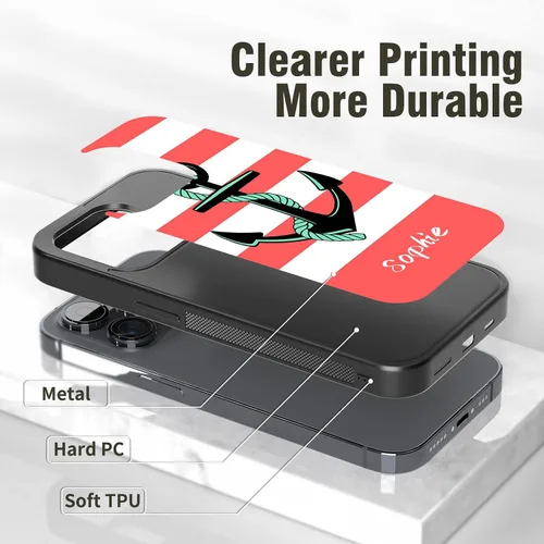 Miniatura 2 de Fundas de teléfono con nombre personalizado compatibles con iPhone 5/6/7/8/Plus/X/Xs/Xr/11/12/13/14/mini/Pro/Max, Samsung Galaxy S20/S21/S22 Nombre
