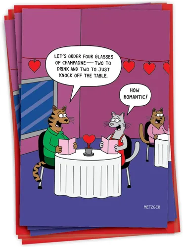 Miniatura 7 de NobleWorks Paquete surtido de 3 divertidas tarjetas de felicitación para el día de San Valentín con sobres para hombres y mujeres