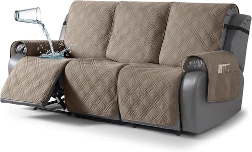 Miniatura 38 de TAOCOCO Fundas para Sillón de Dos Plazas Reclinable 100% Impermeables, Fundas Divididas para Loveseat Reclinable, Funda Antideslizante para Sofá