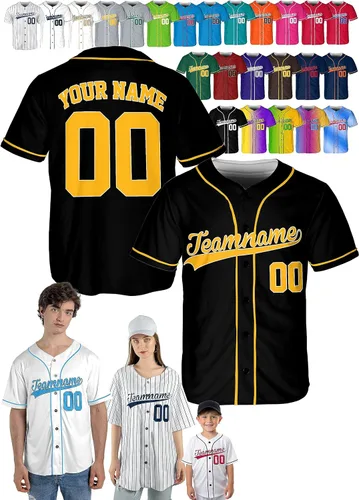 Camiseta de béisbol personalizada, camiseta de béisbol personalizada, uniforme deportivo para hombres, mujeres, adultos y niños, haz tus propias