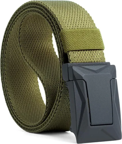 Miniatura 15 de Auto Lock Ratchet Belt for Men Elegant Dressing Belt Buckle 1.5" Wide Elastic Nylon Tactical Belts Thicker
