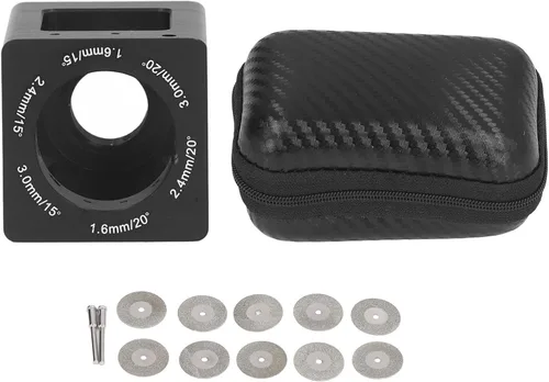 Afilador de tungsteno, varillas de tungsteno, amoladoras de agujas de tungsteno de aluminio, herramienta de soldadura con 10 muelas, caja de