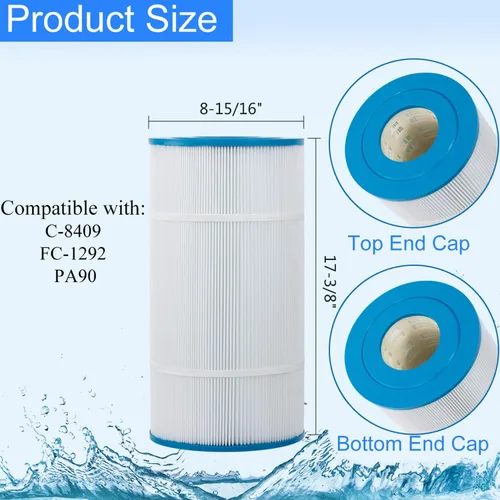 Miniatura 2 de HANXER® C-8409 Productos de filtración - Cartucho de filtro de repuesto para piscina y spa para Filbur FC-1292, PA90, CX900-R, 25230-0095S, 817-175