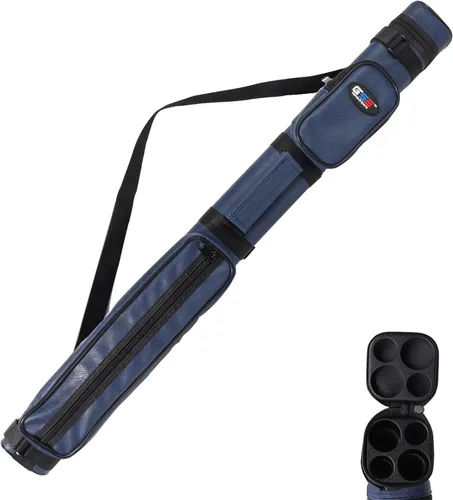 Miniatura 13 de GSE Games & Sports Expert Estuche de transporte para taco de billar duro de lujo 2x2, estuche para taco de billar, accesorios de billar