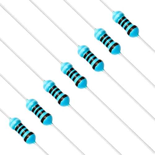Miniatura 55 de Chanzon 100pcs 1/4W (0.25W) 62 Ohmios Resistencia fija de película metálica Ohmios 0.01 ±1% Tolerancia 62R MF Resistencias de orificio pasante