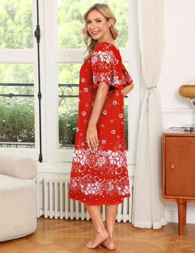 Miniatura 4 de Ekouaer Vestido de casa con bolsillos para mujer