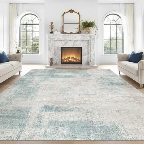Miniatura 25 de zesthome Alfombras de 5 x 7 pulgadas - Alfombra lavable resistente a las manchas, alfombras modernas abstractas para sala de estar, dormitorio
