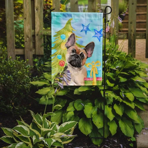 Miniatura 2 de Caroline's Treasures BB9417GF - Bandera decorativa para jardín, diseño de bulldog francés, diseño de bulldog francés, tamaño jardín, multicolor
