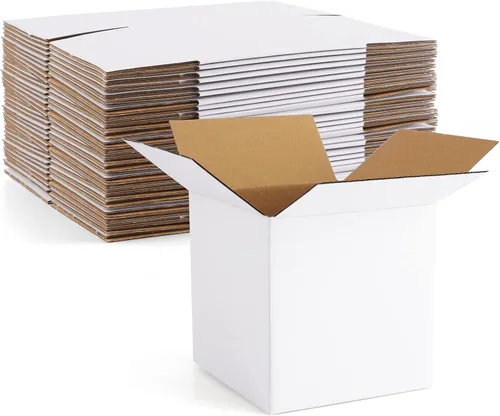 Miniatura 19 de Eupako Cajas de envío pequeñas, 6 x 4 x 4 x 4, paquete de 30 unidades, cajas de cartón corrugado, cajas de cartón para embalaje de pequeñas Blanco