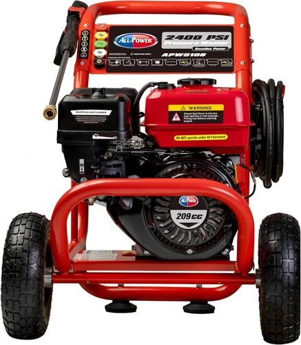 All Power, APW5108 Lavadora a presión 2400 PSI 2.5 GPM, 5 boquillas de pulverización de conexión rápida, motor JD 209cc gasolina