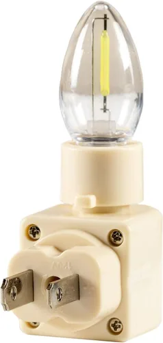 Miniatura 6 de Novelty Lights Lámpara LED copo de nieve blanco puro decoración de Navidad luz nocturna con enchufe giratorio