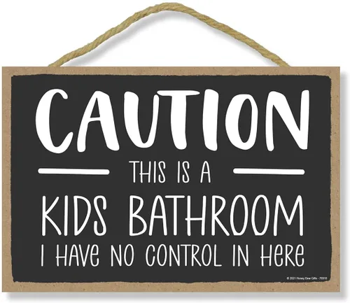 Miniatura 9 de Honey Dew Gifts Divertidos letreros de madera, con texto en inglés «Please Do Not Flush Feminine Products, Hopes & Dreams», 7 x 10.5 pulgadas