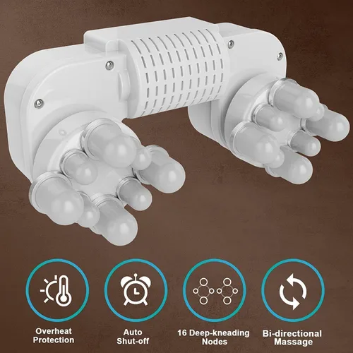 Miniatura 6 de cotsoco Masajeador de Cuello, Masajeador Shiatsu de Hombro con Calor, Masajeador Portátil 3D Ergonómico de Tejido Profundo para Hombro y Espalda Azul